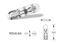 LUCAS Žiarovka 12V W1,2W W2x4.6d T5