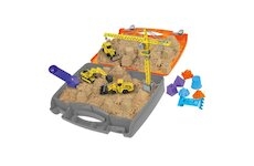 NEO Stavenisko s kinetickým pieskom, hračky v kufríku