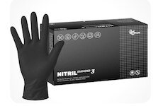 Rukavice nitrilové s gripom čierne 50ks v krabici veľ. L