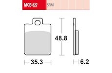 Sada brzdových platničiek kotúčovej brzdy TRW MCB827EC